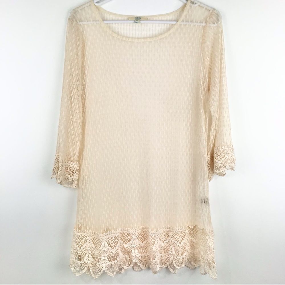 Kori American Cream Lace Tunic